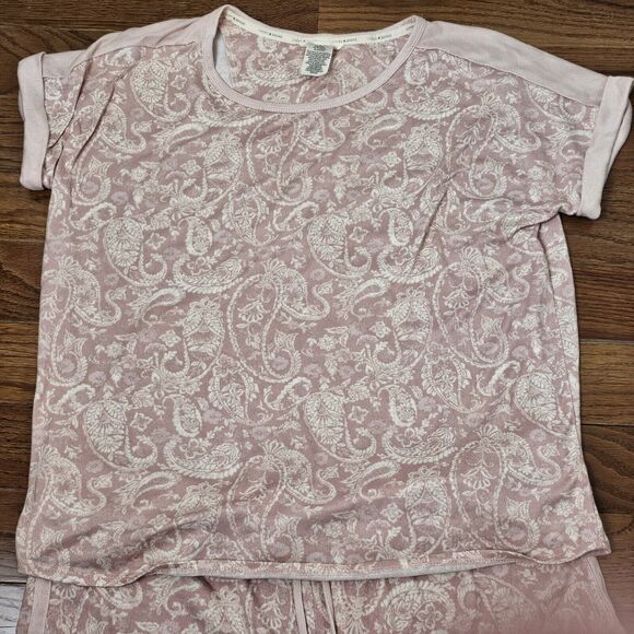 Lucky Brand 2pc XXL Pink Short Sleeve Knit Top Shorts Loungewear PJ Sleep‎ Set - Picture 3 of 13